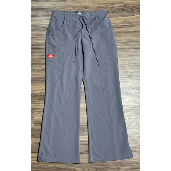 Dickies Nurse Hospital Work Scrub Pants Unisex Elastic Drawstring Gray - Size XS - Picture 1 of 7